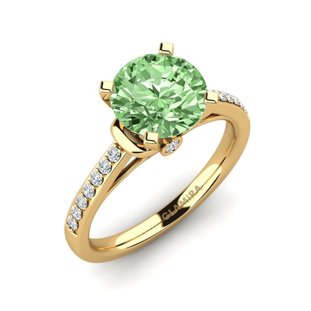 Green Diamond Engagement Ring Berdina 2.0 crt