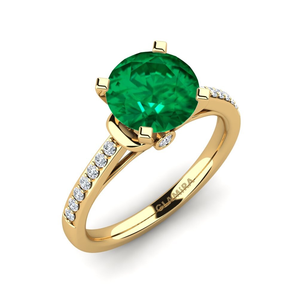 Emerald (Lab Created) Engagement Ring Berdina 2.0 crt