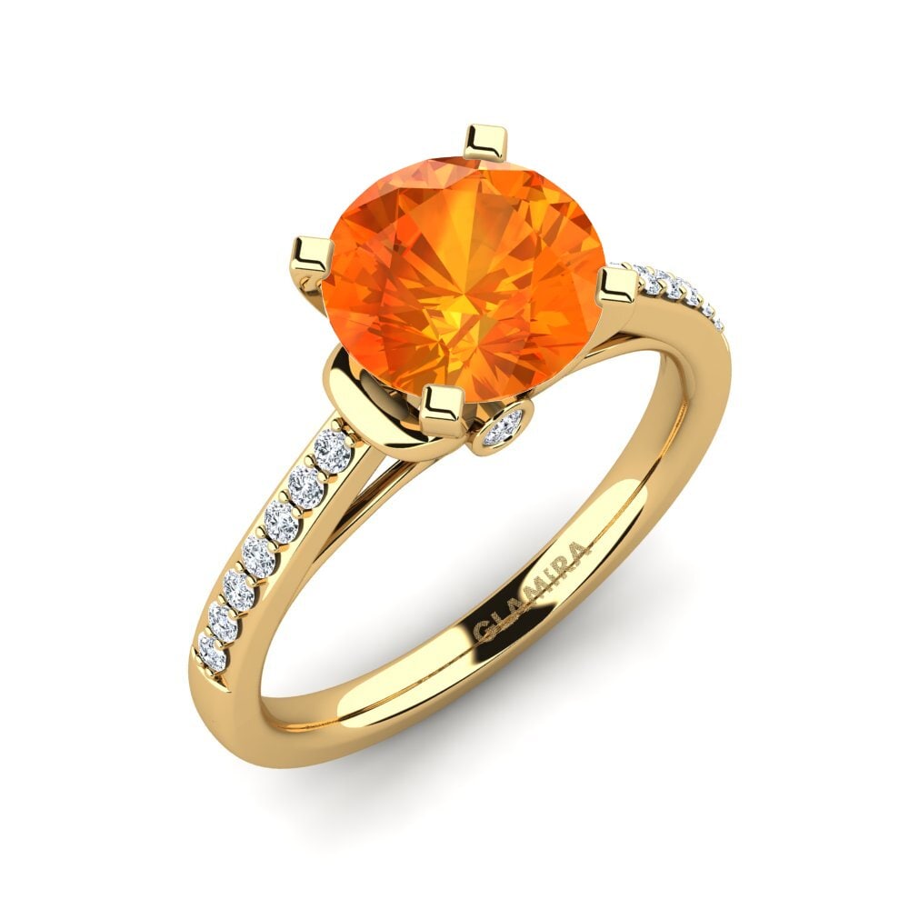 Orange Sapphire Engagement Ring Berdina 2.0 crt