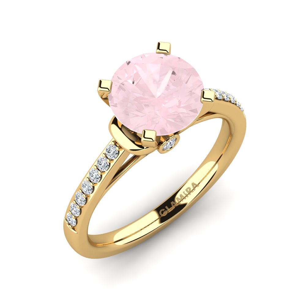Rose Quartz Engagement Ring Berdina 2.0 crt