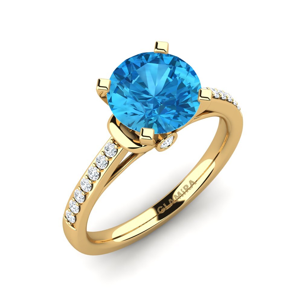 Blue Topaz Engagement Ring Berdina 2.0 crt