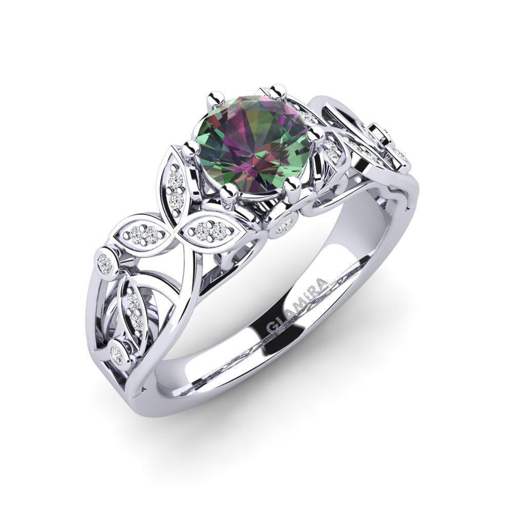 Mystic Topaz Engagement Ring Bergette