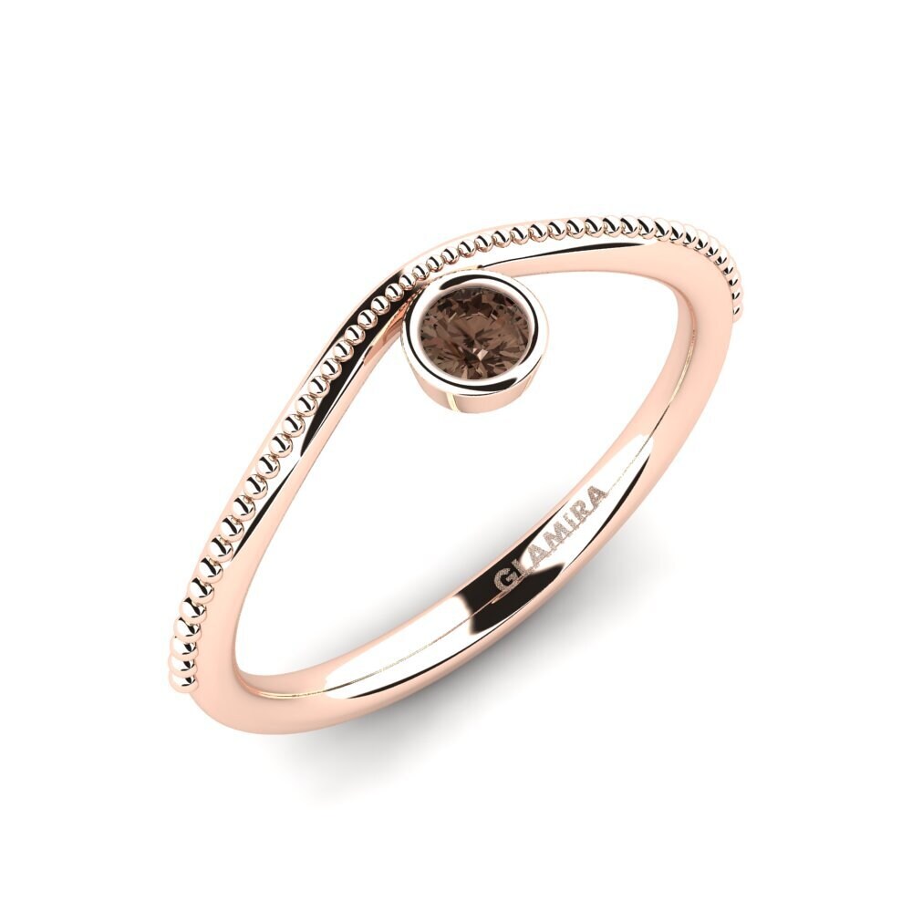 14k Rose Gold Smoky Quartz Ring Bergthorix