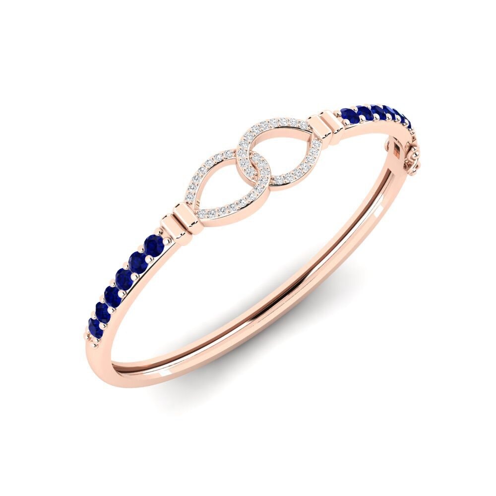 14k Oro Rosa Zafiro SYLVIE Brazalete Berharga