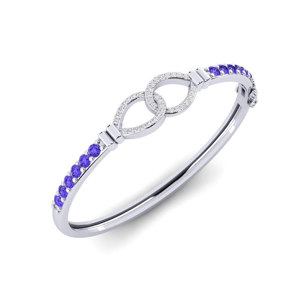 18k White Gold Tanzanite SYLVIE Bangle Berharga