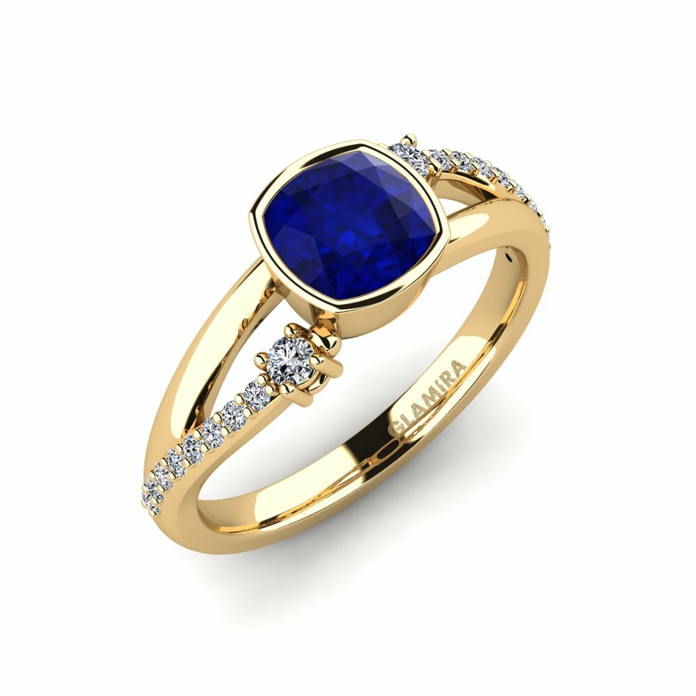 Saphir Bague de fiançailles Beriyman - Cushion