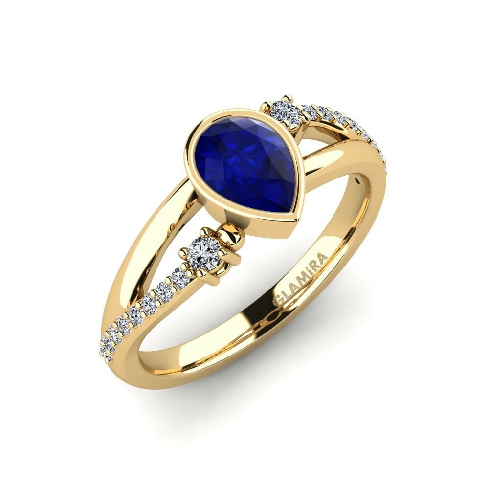 Saphir Bague de fiançailles Beriyman - Pear