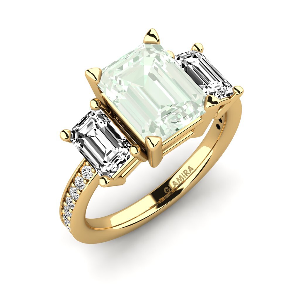 Améthyste Verte Bague de fiançailles Bernie