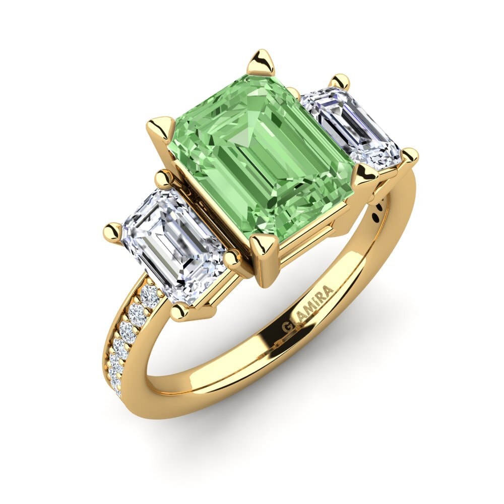 Green Diamond Engagement Ring Bernie