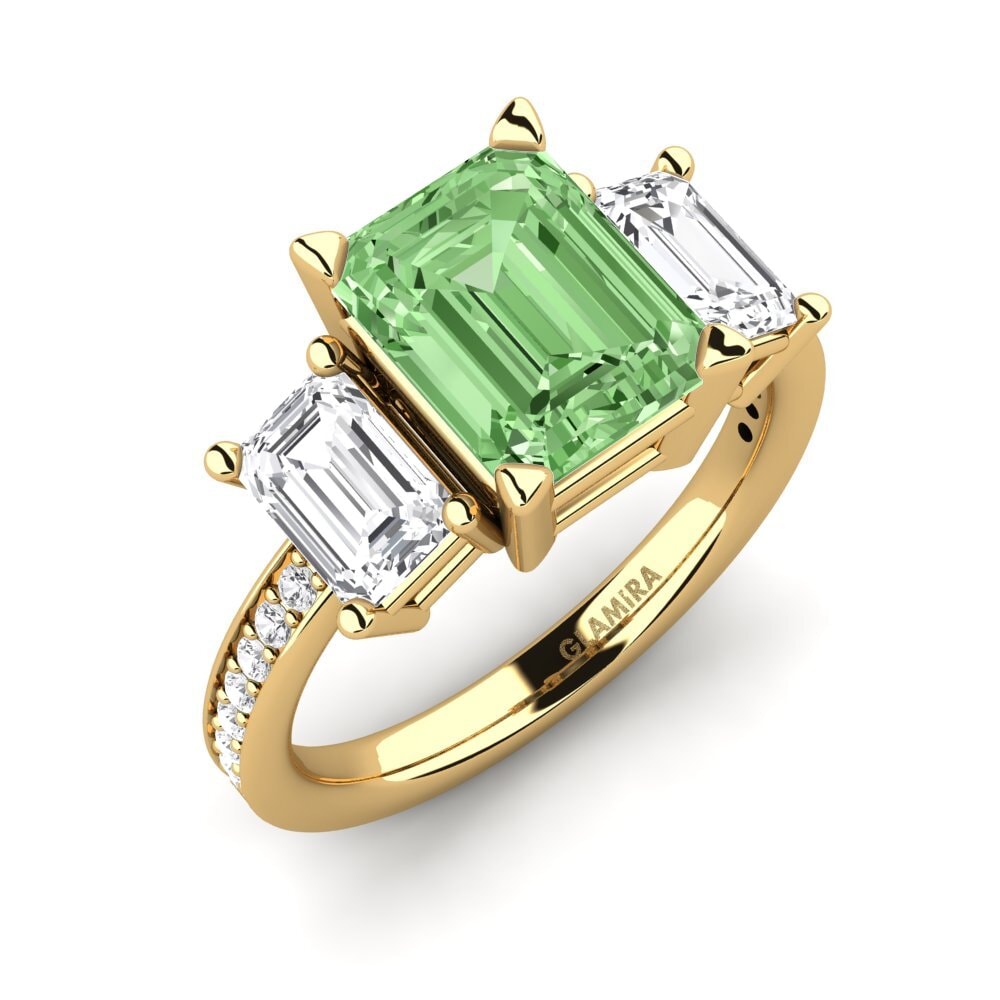Grøn Diamant Forlovelsesring Bernie