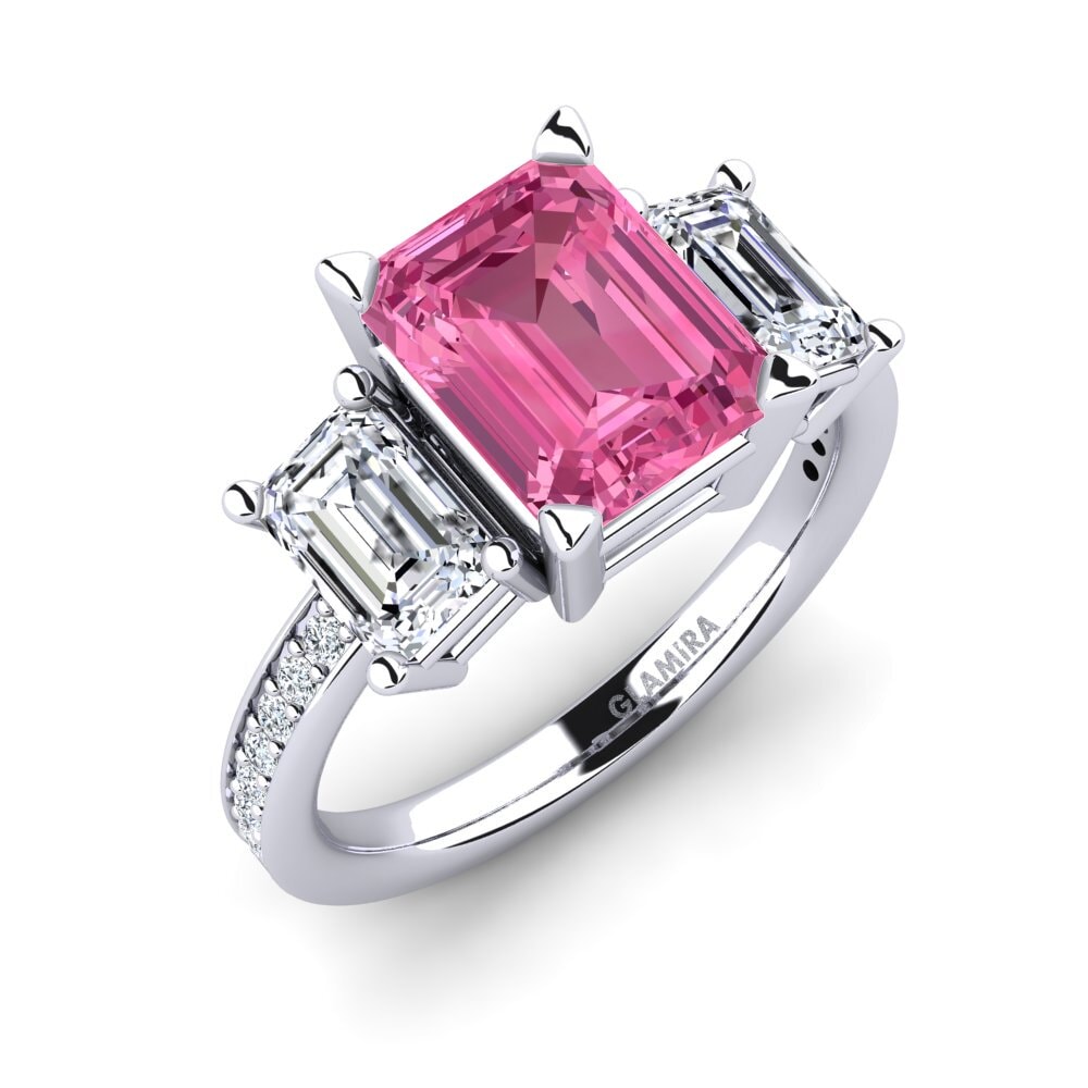 Or Blanc 18k Bague de fiançailles Bernie