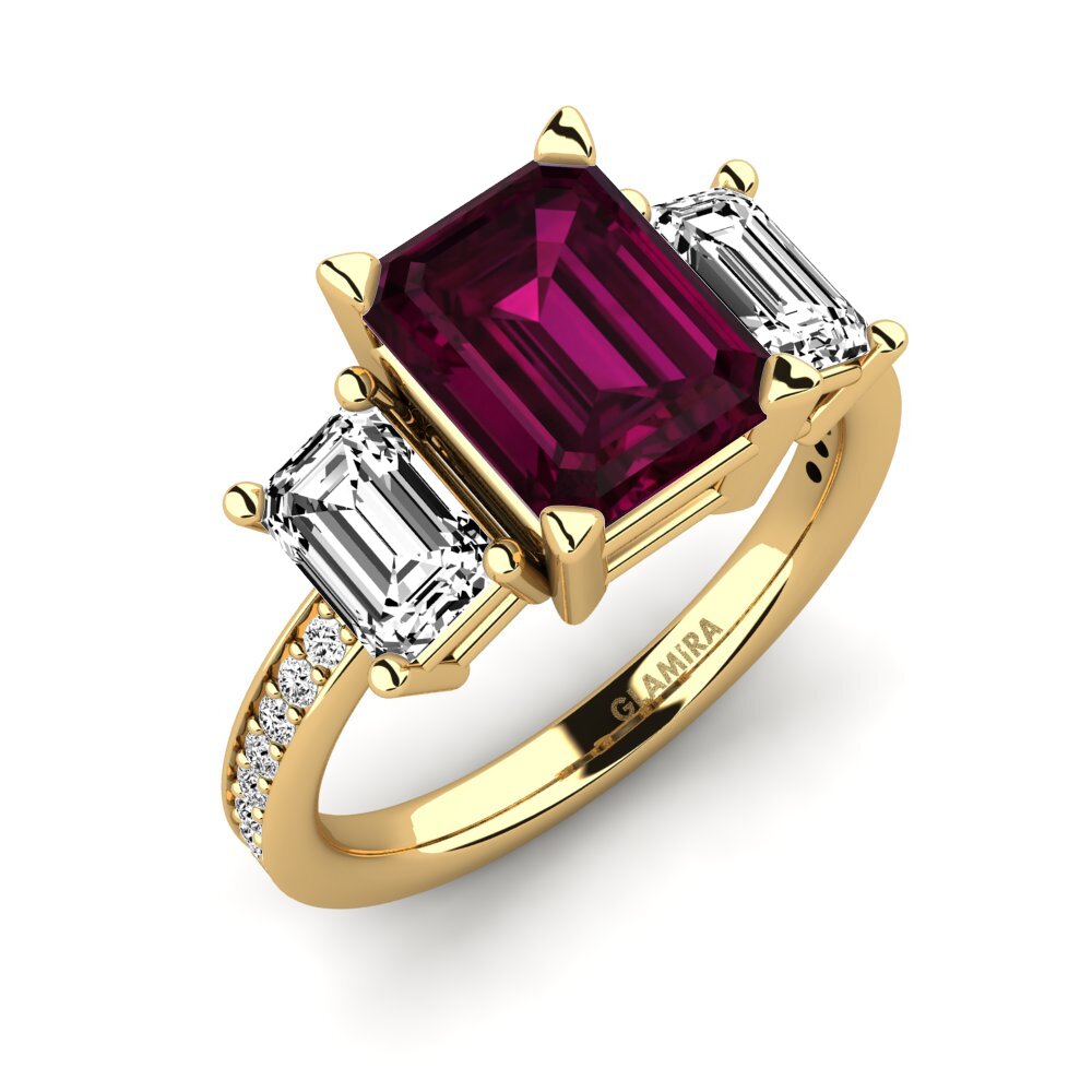 Grenat de Rhodolite Bague de fiançailles Bernie