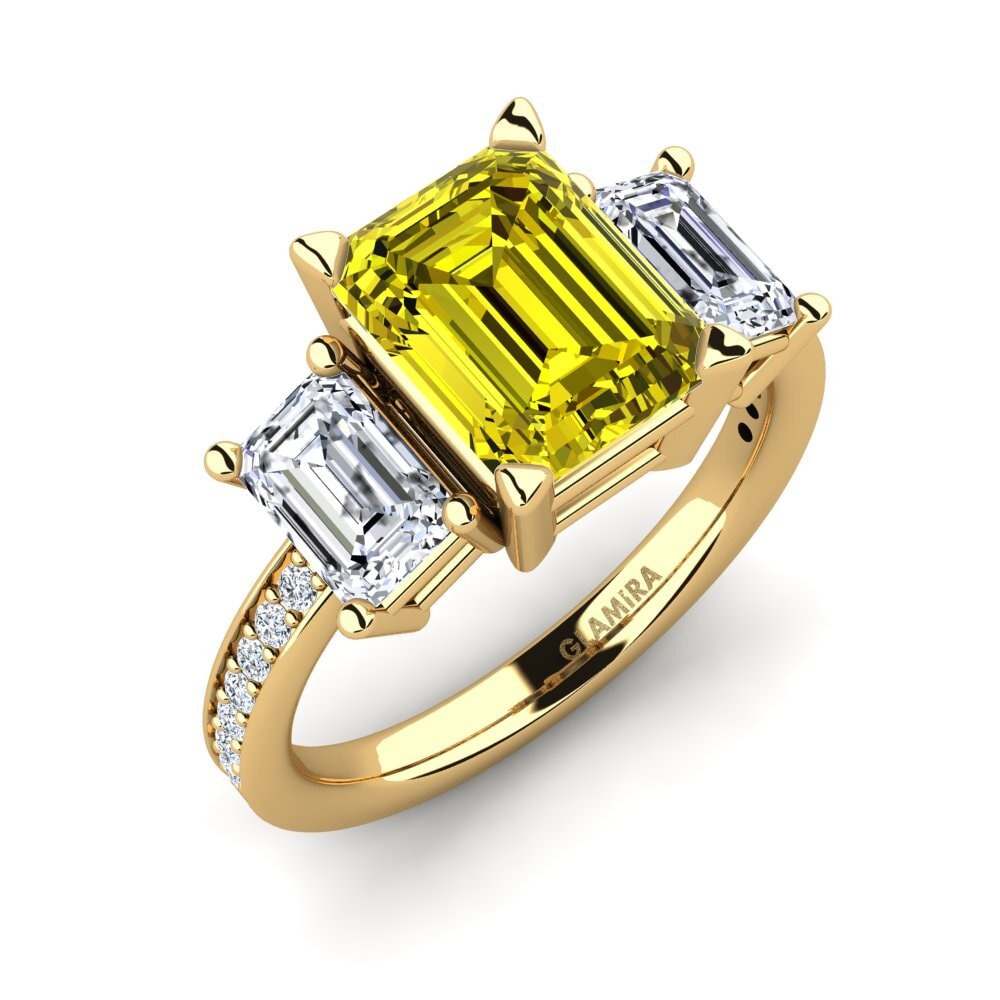 Diamant Jaune Bague de fiançailles Bernie