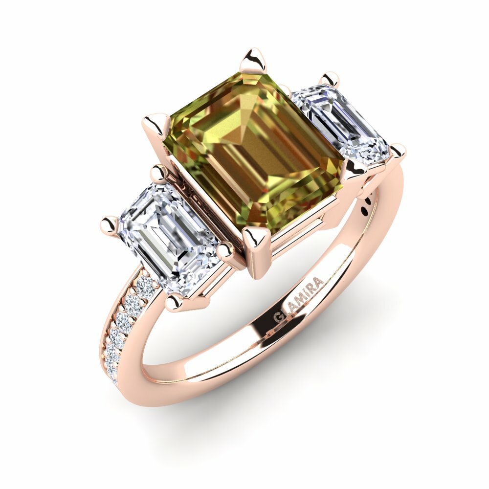 9k Rose Gold Sultan Stone Engagement Ring Bernie