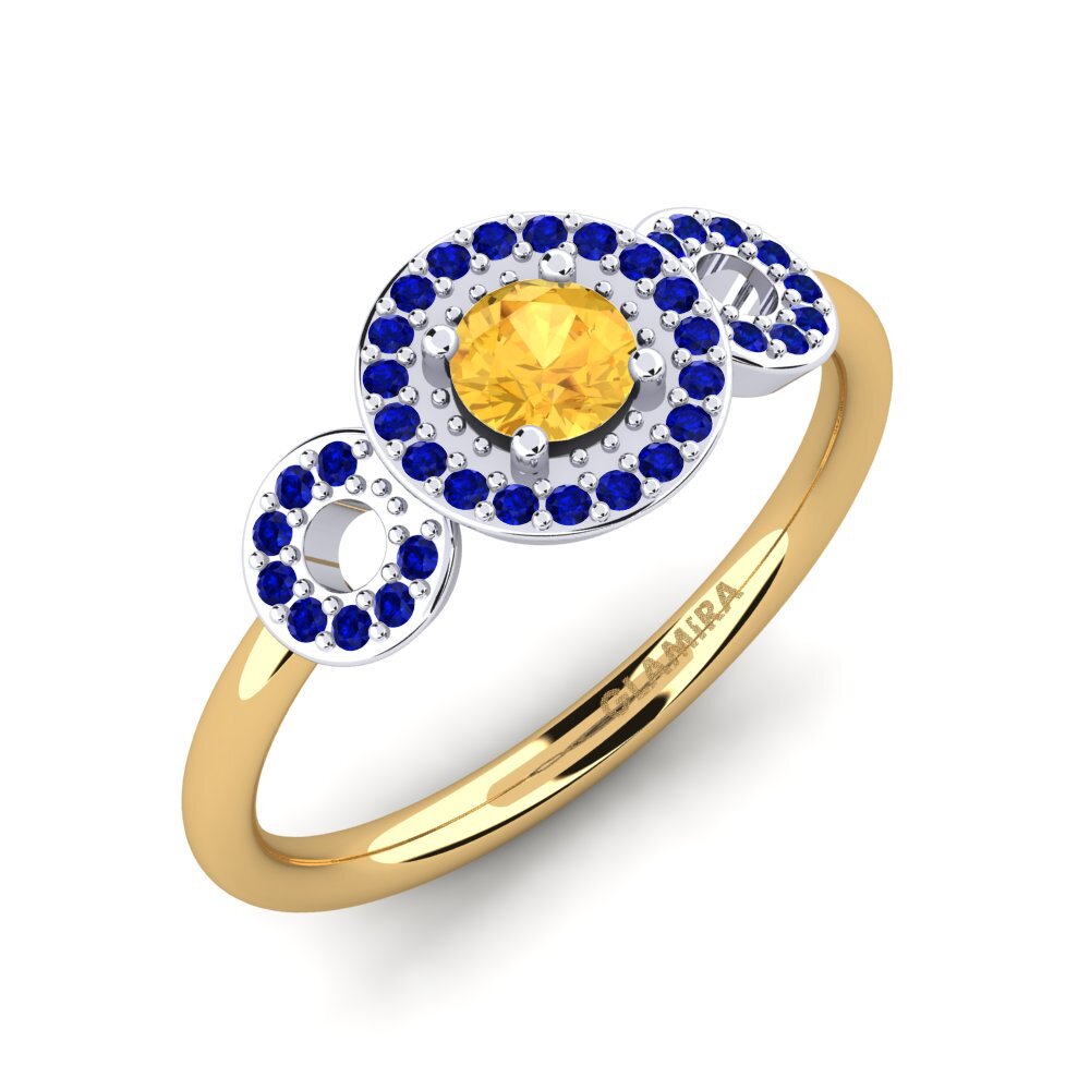 14k Yellow & White Gold Engagement Ring Berniss