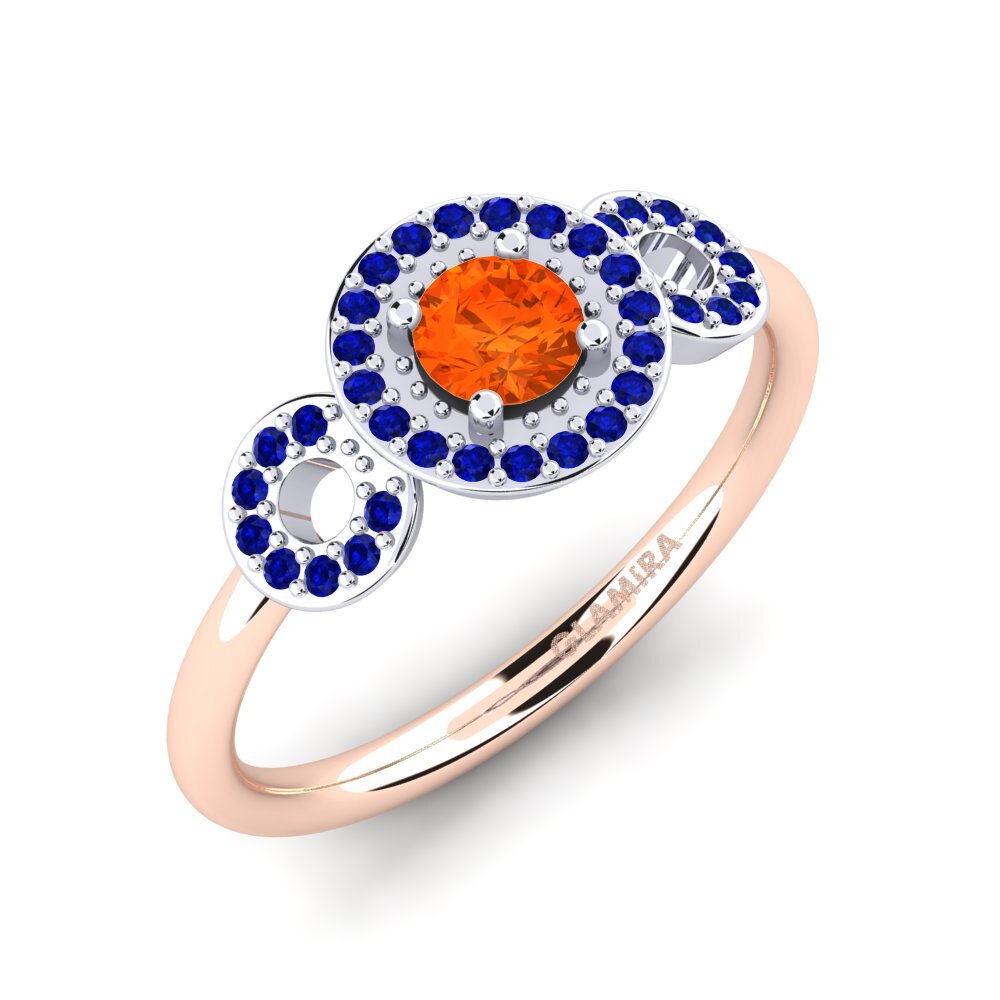 14ct Rose & White Gold Engagement Ring Berniss