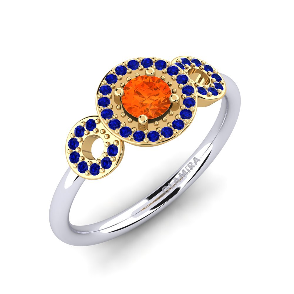 14ct White & Yellow Gold Engagement Ring Berniss