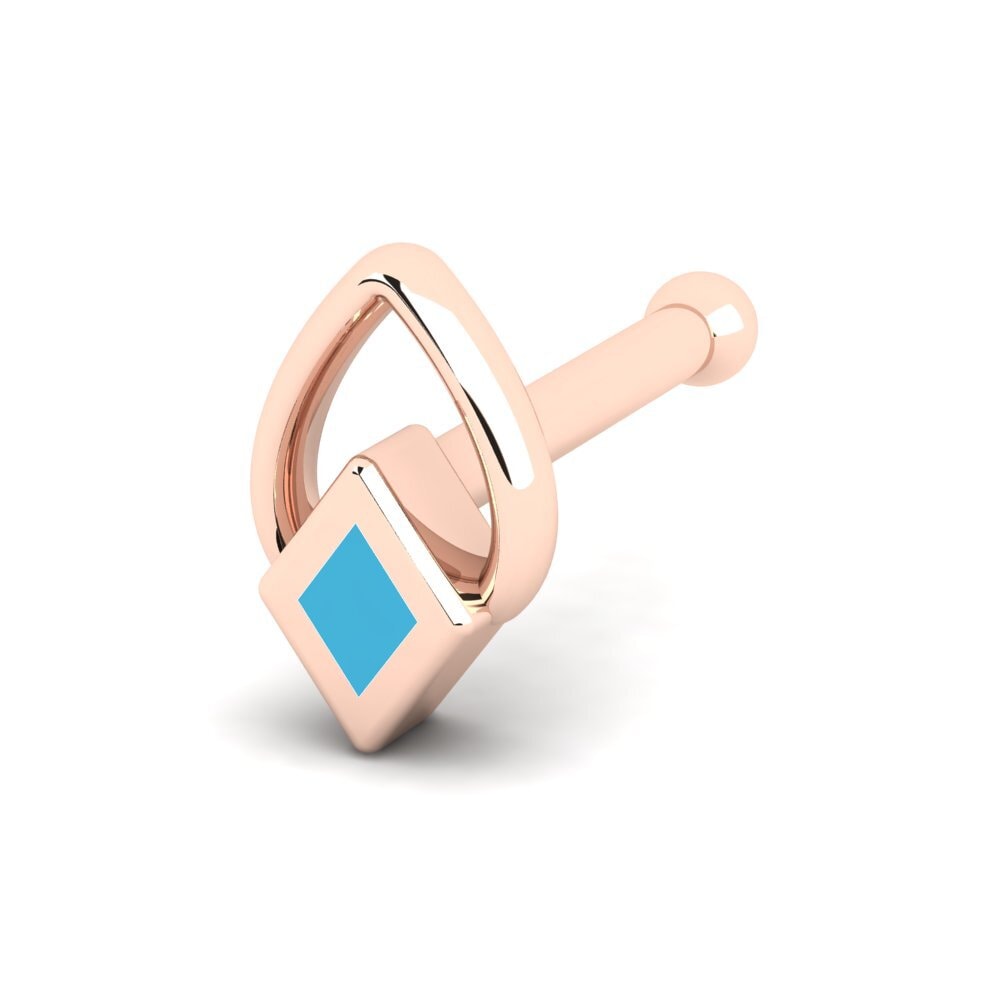 14k Oro Rosa Piercing Nariz Berrant