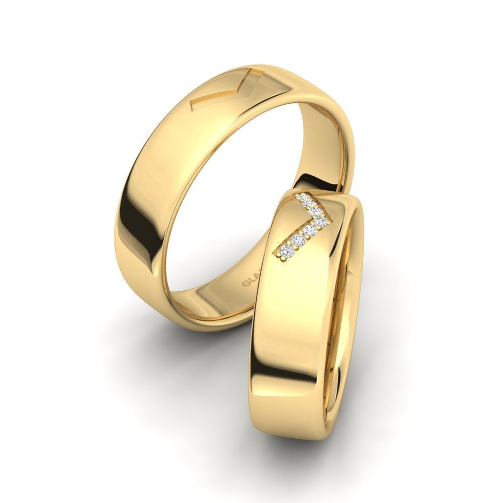 14ct Yellow Gold White sapphire Ring Berrila SET