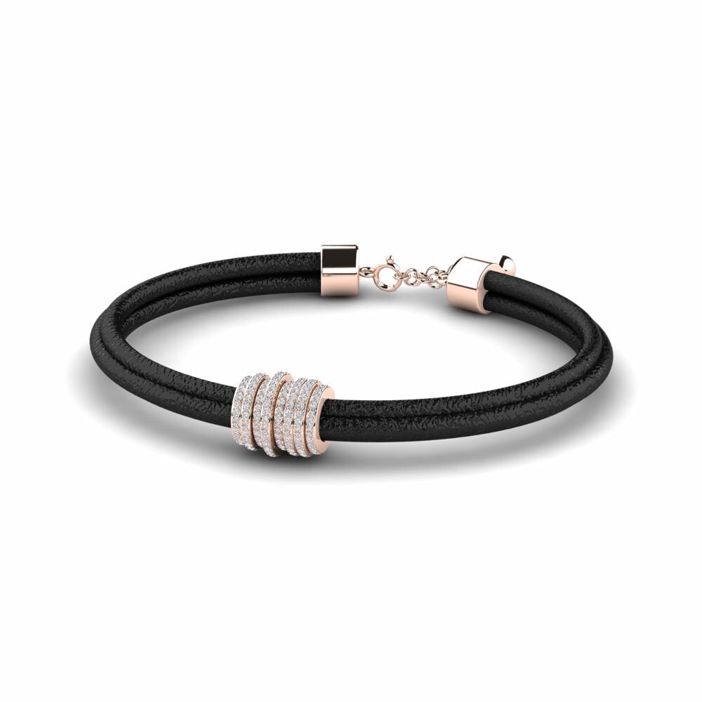 Leather Women's Bracelet Berry