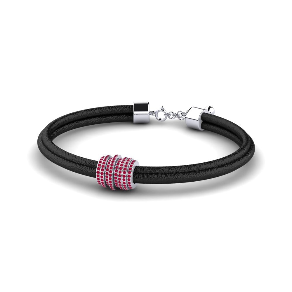 Platine 950 Rubis Bracelet pour femme Berry