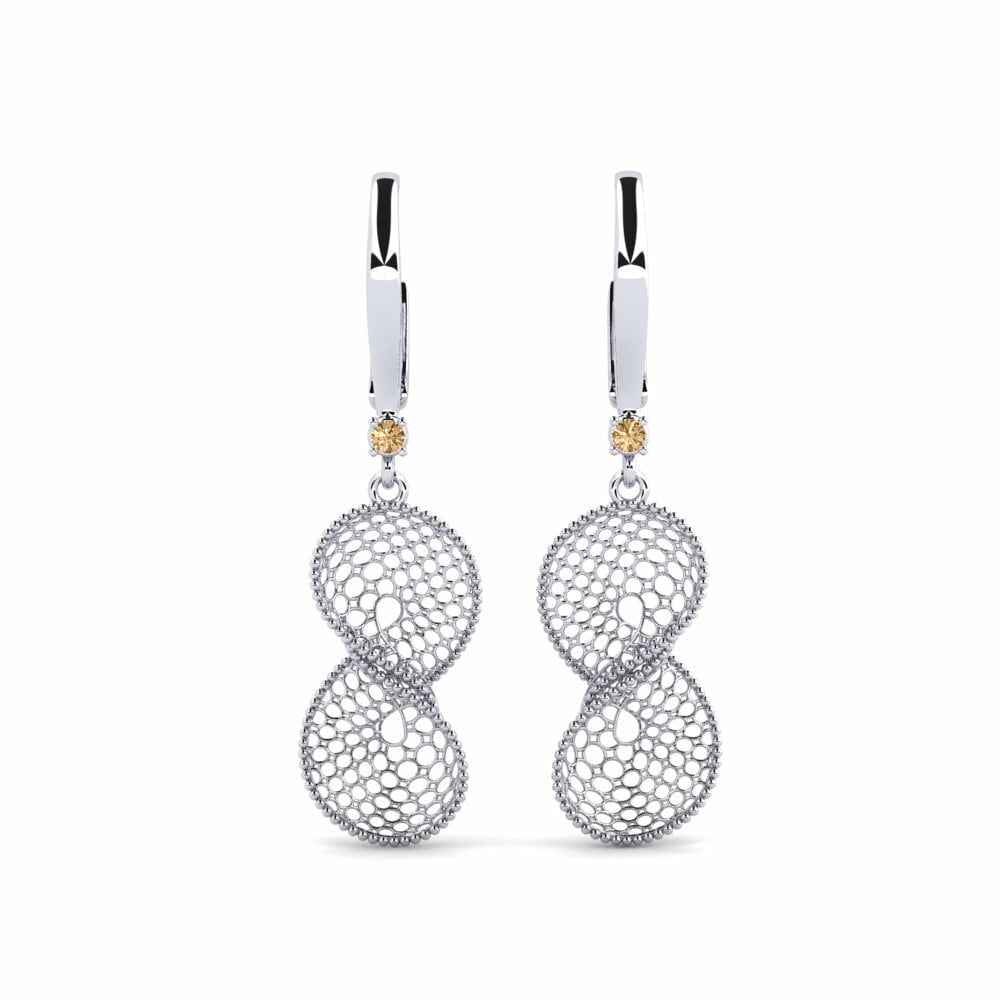 Boucle d'oreille femme Bertu Diamant Brun