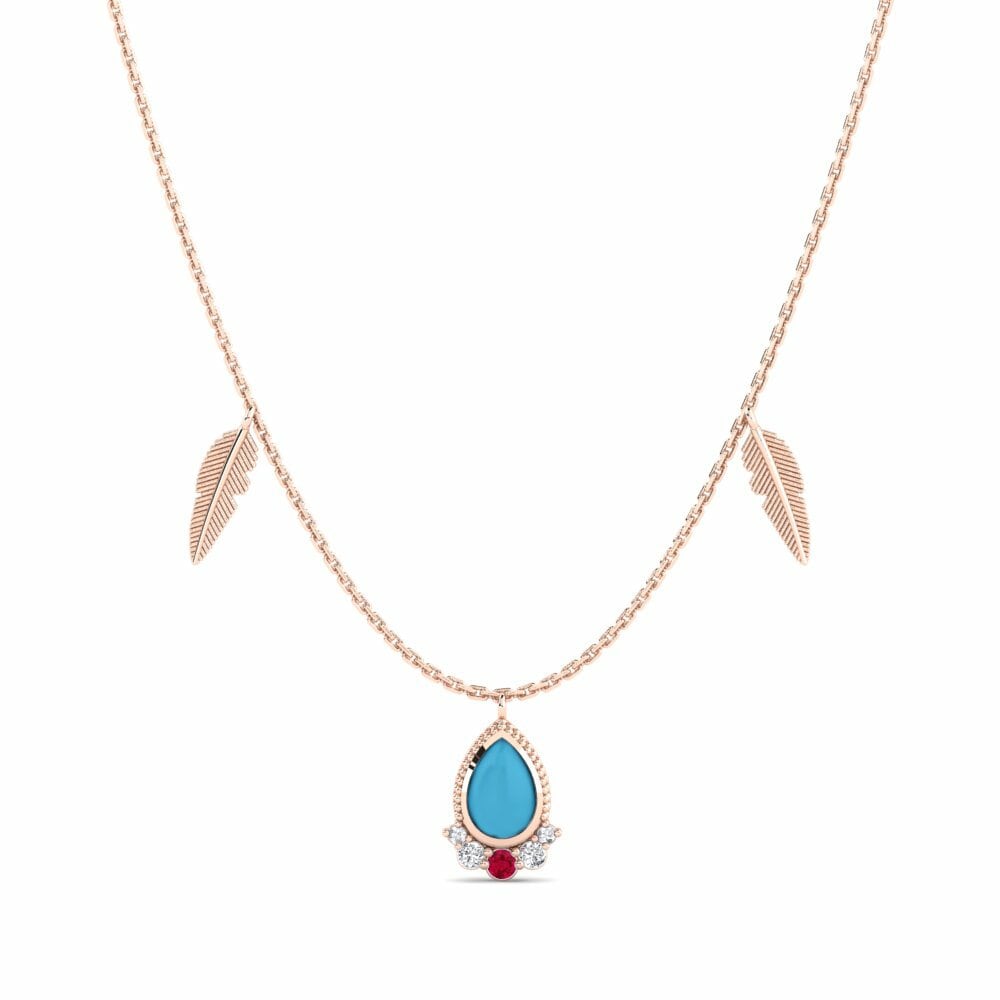 14K Rood Goud Ketting Bertuah