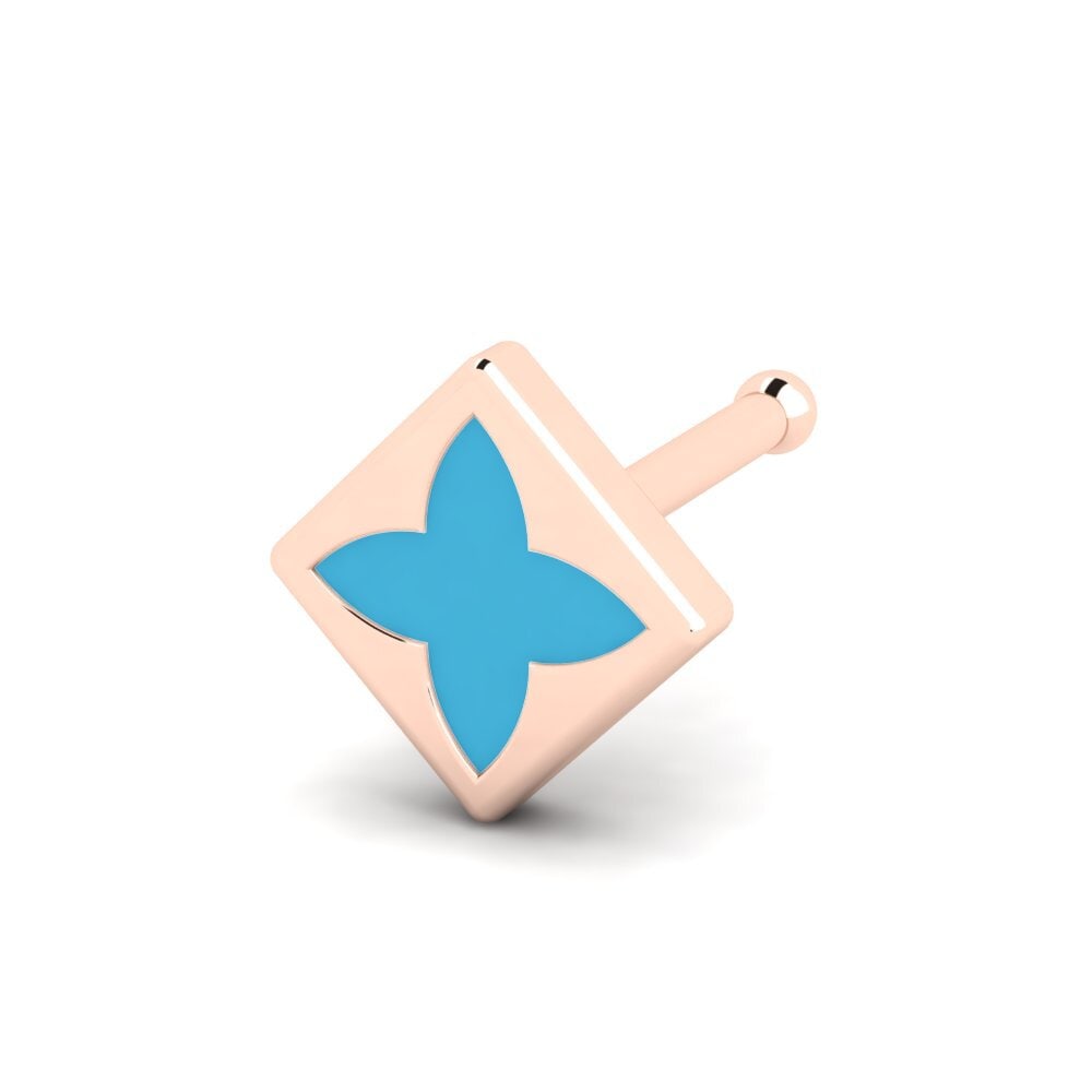 14k Oro Rosa Piercing Nariz Besette