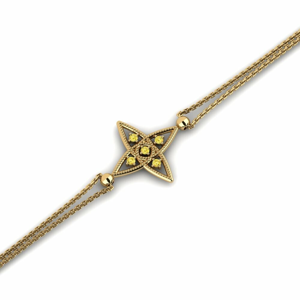 Saphir Jaune Bracelet pour femme Besoka