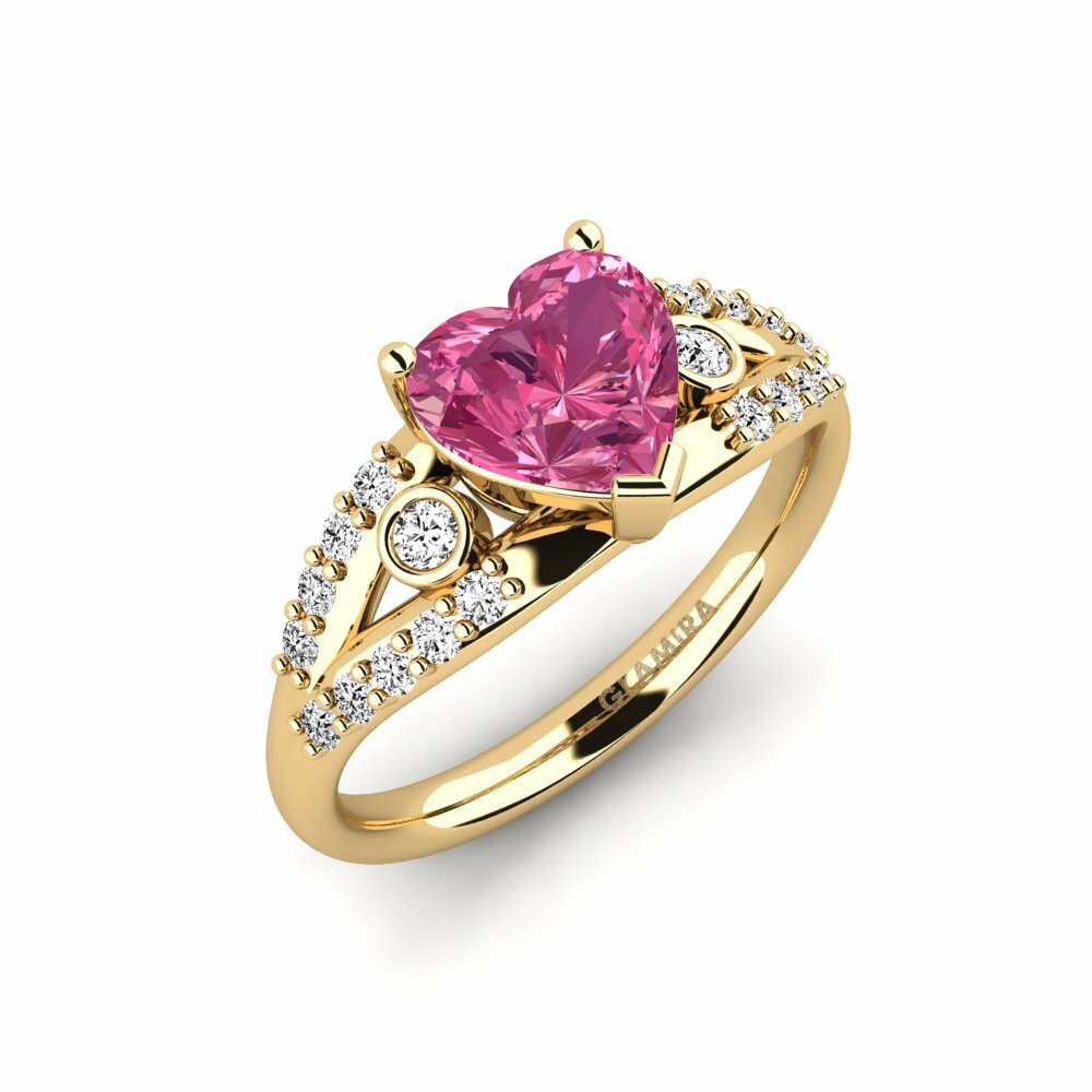 Pink Tourmaline Engagement Ring Betella - Heart
