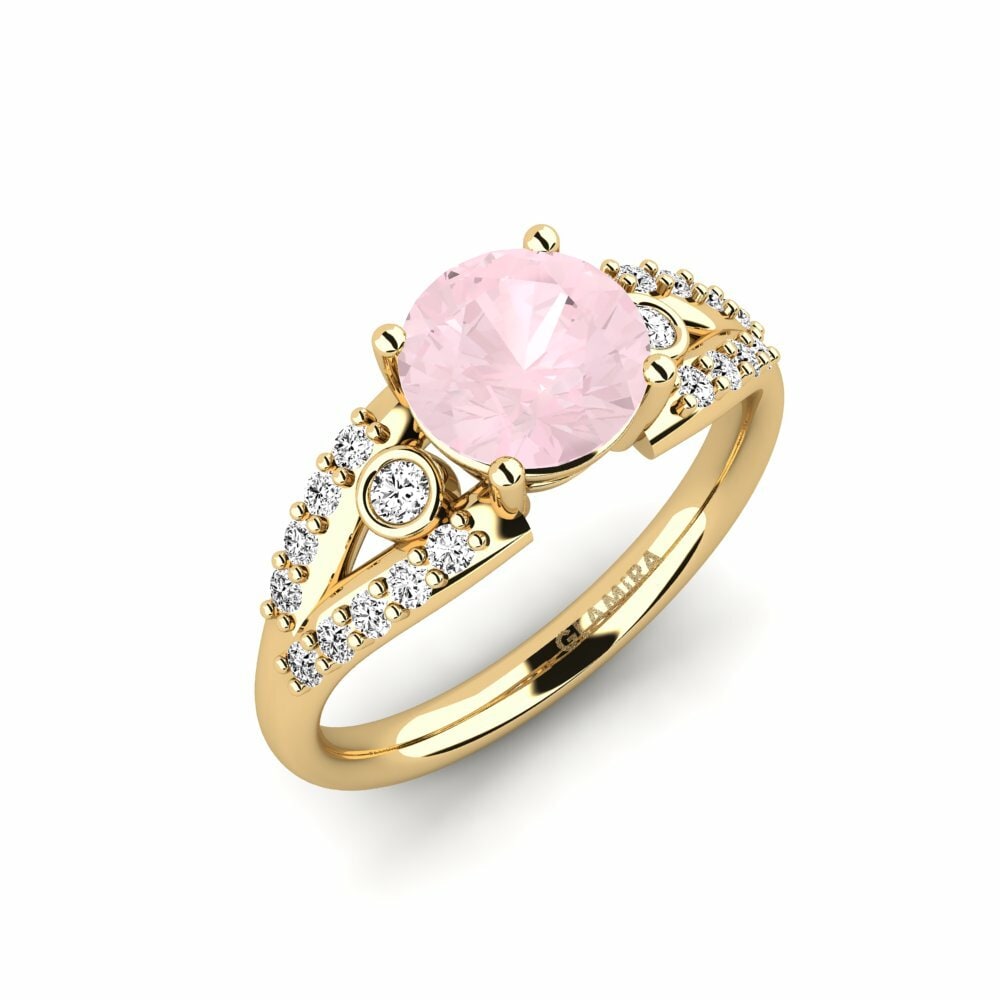 Rose Quartz Engagement Ring Betella - Round
