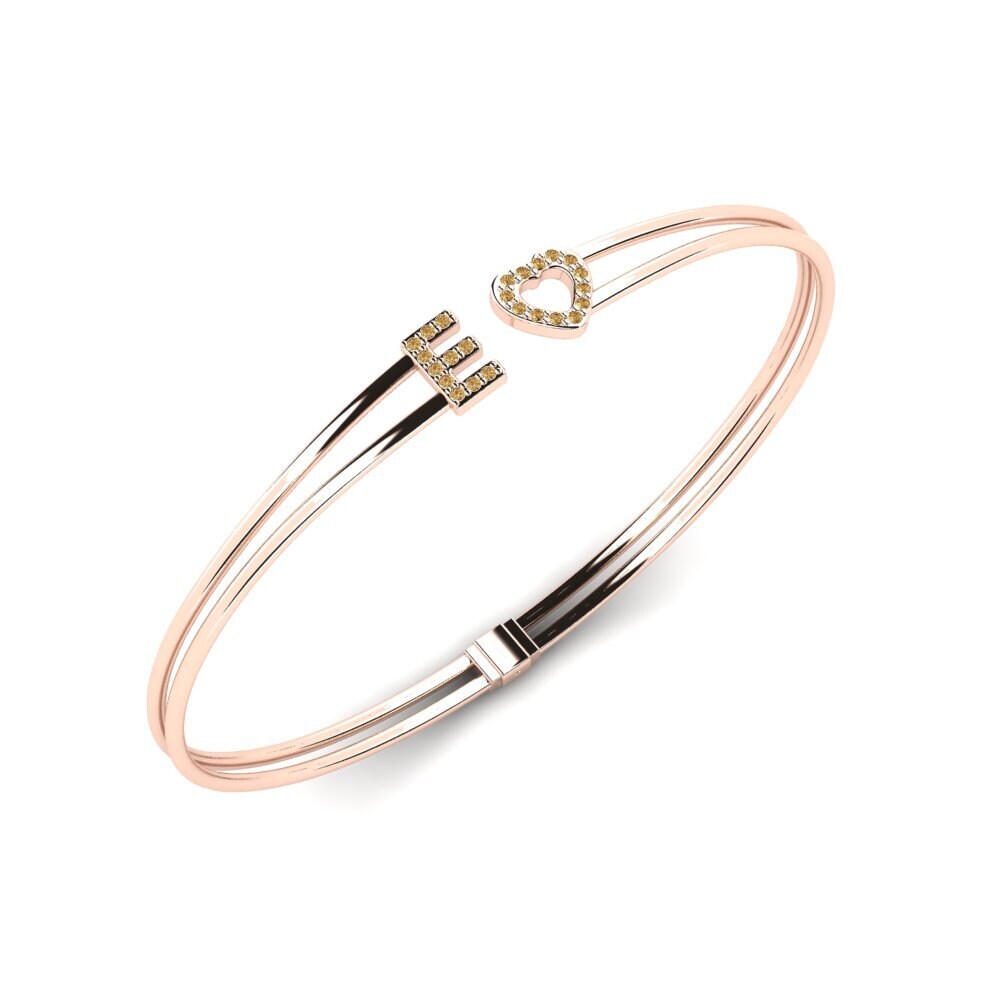 14ct Rose Gold Brown Diamond Women's Bracelet Bethany