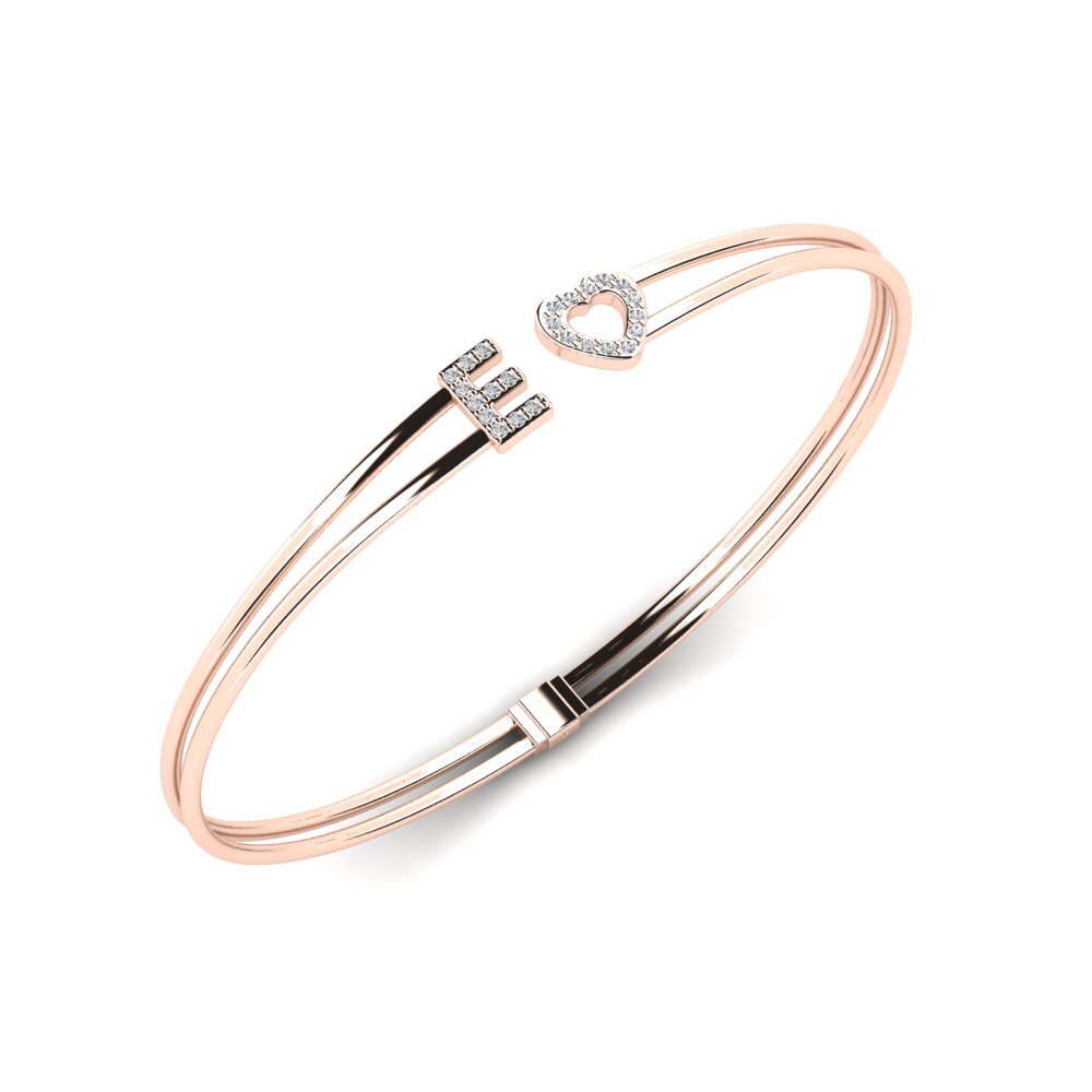 14ct Rose Gold White sapphire Women's Bracelet Bethany