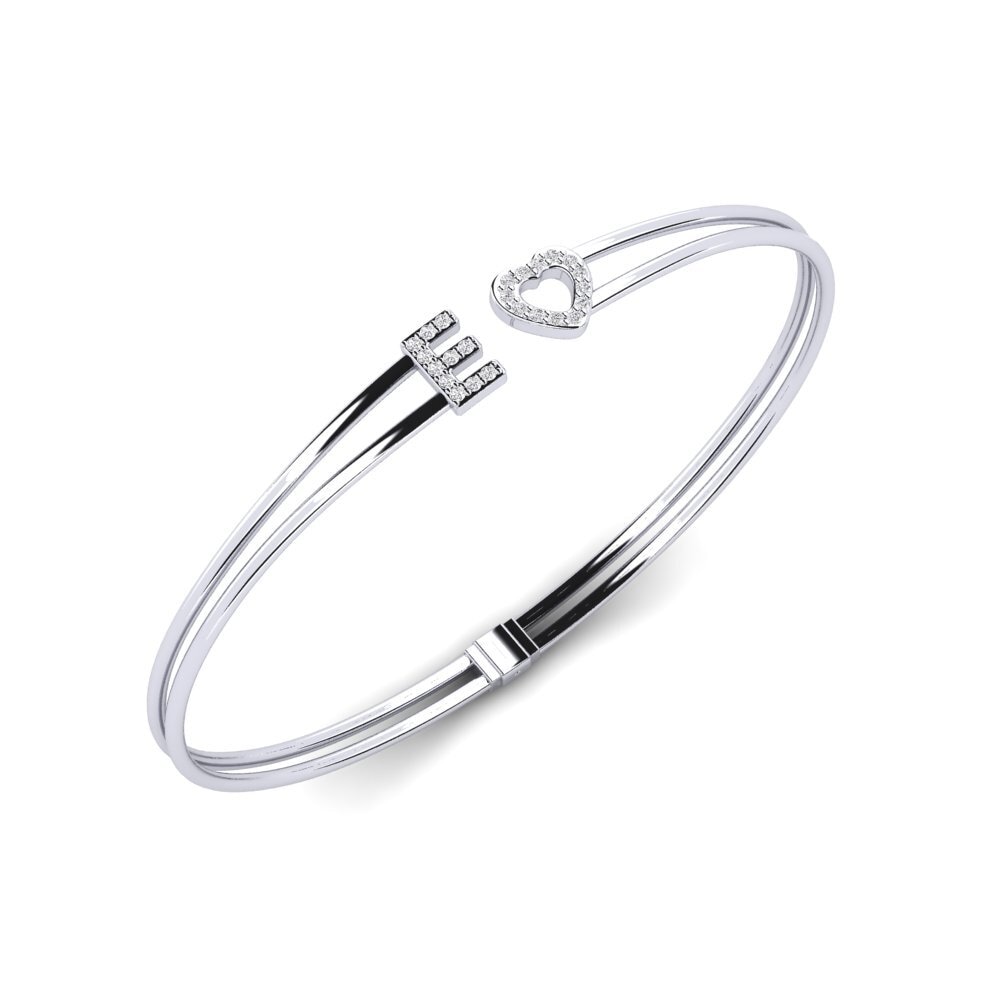White Silver Lab Grown Diamond Women's Bracelet Bethany