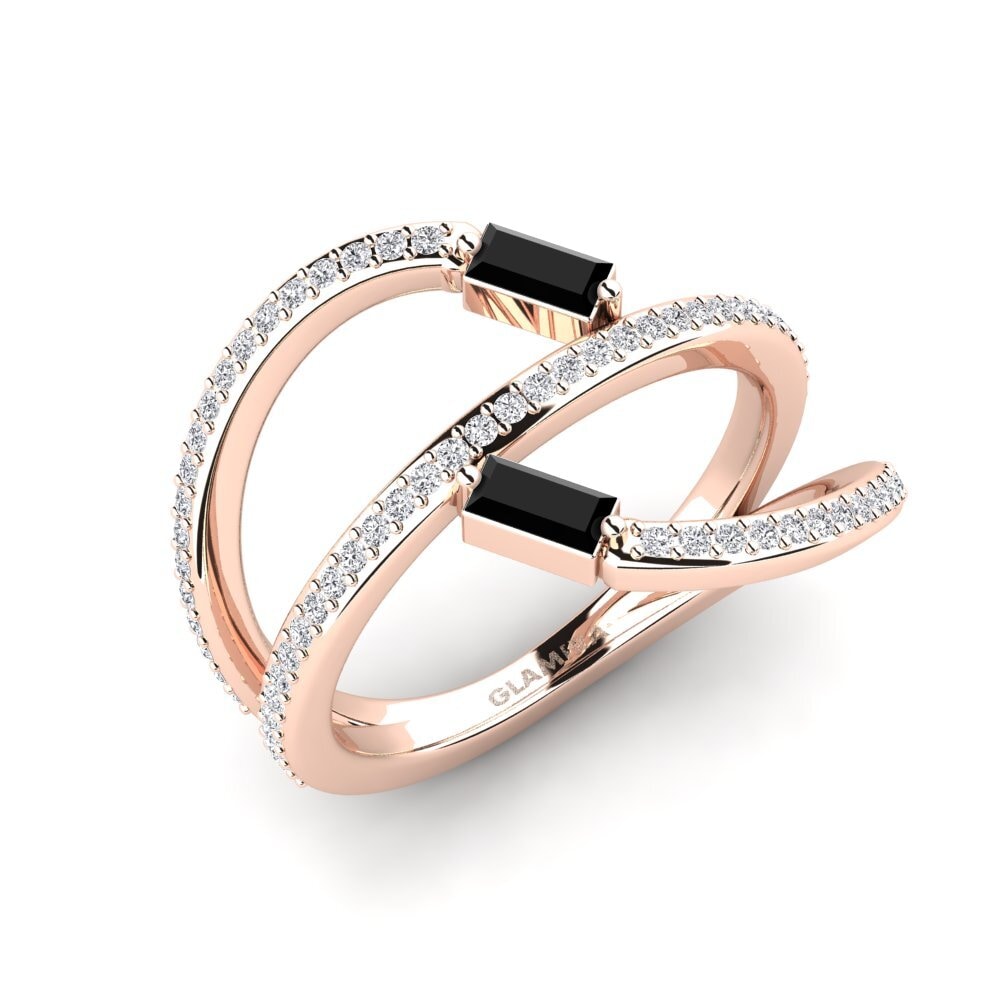 14k Rose Gold Black Sapphire Ring Betsabea