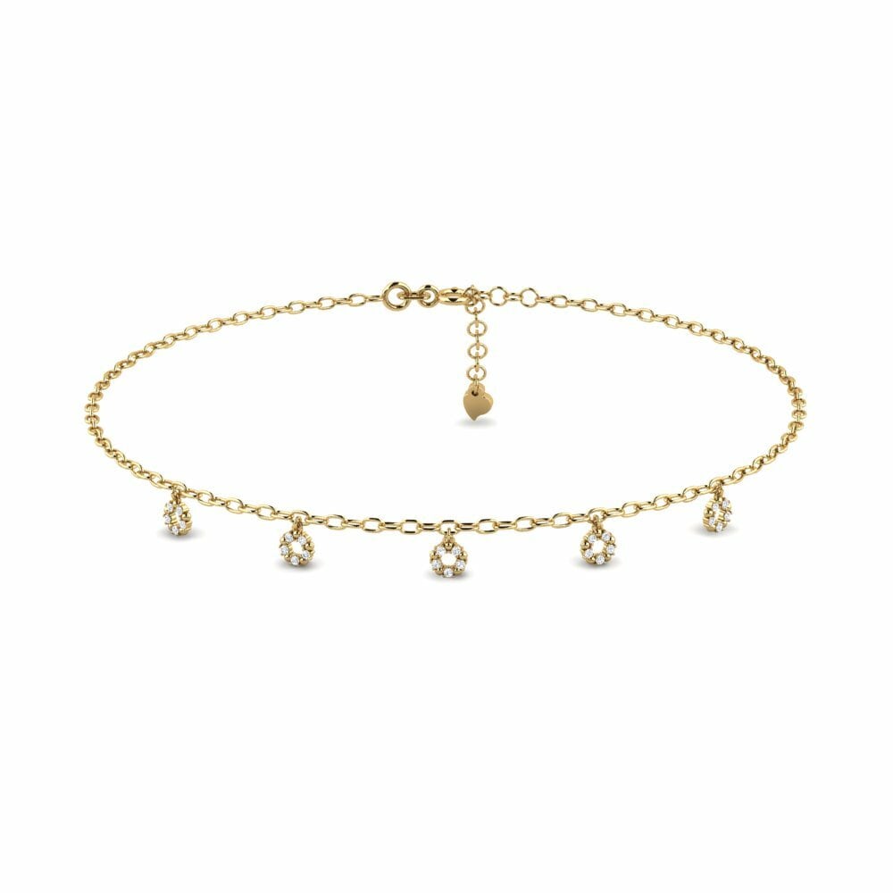 Or Jaune 18k Chaîne cheville femme Bettend