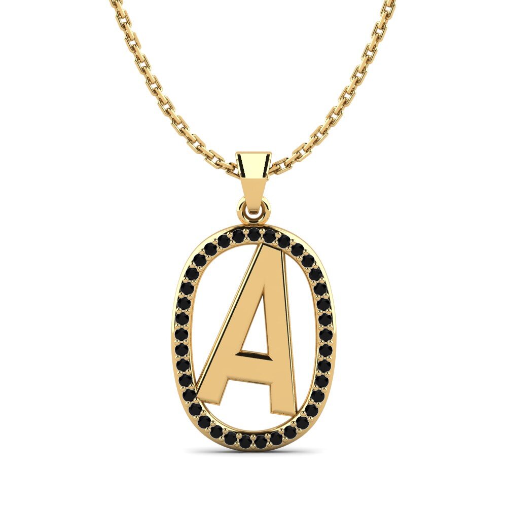 Schwarzer Onyx Damen anhänger Bettye A