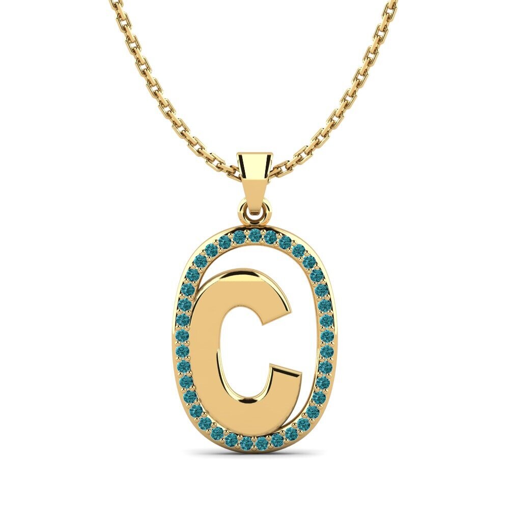 Blauer Diamant Damen anhänger Bettye C