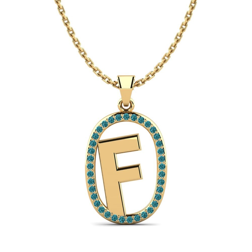 Blauer Diamant Damen anhänger Bettye F