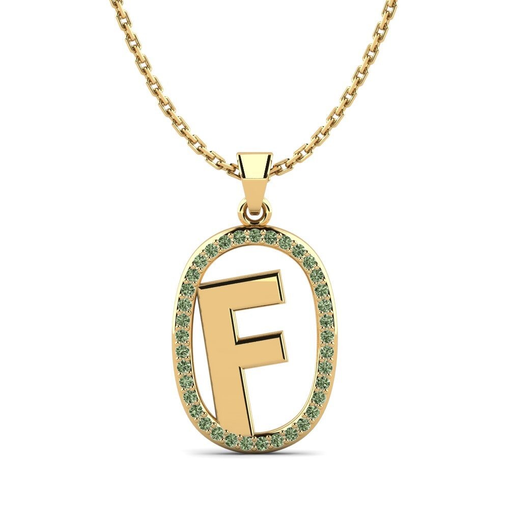 Grüner Diamant Damen anhänger Bettye F