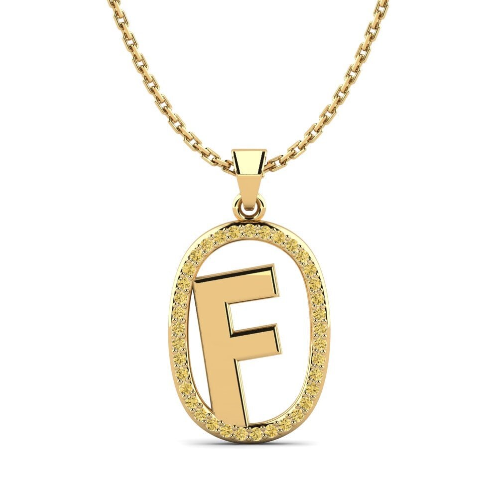 Gelber Diamant Damen anhänger Bettye F