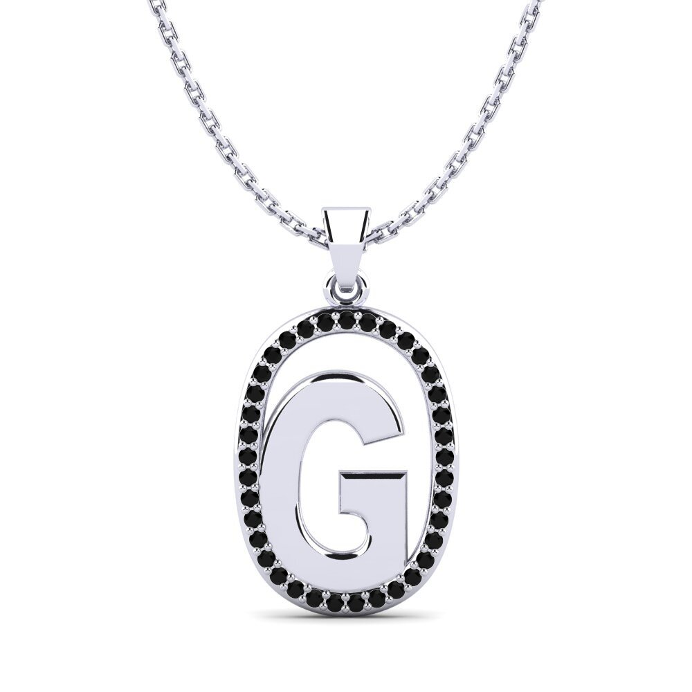 Schwarzer Onyx Damen anhänger Bettye G
