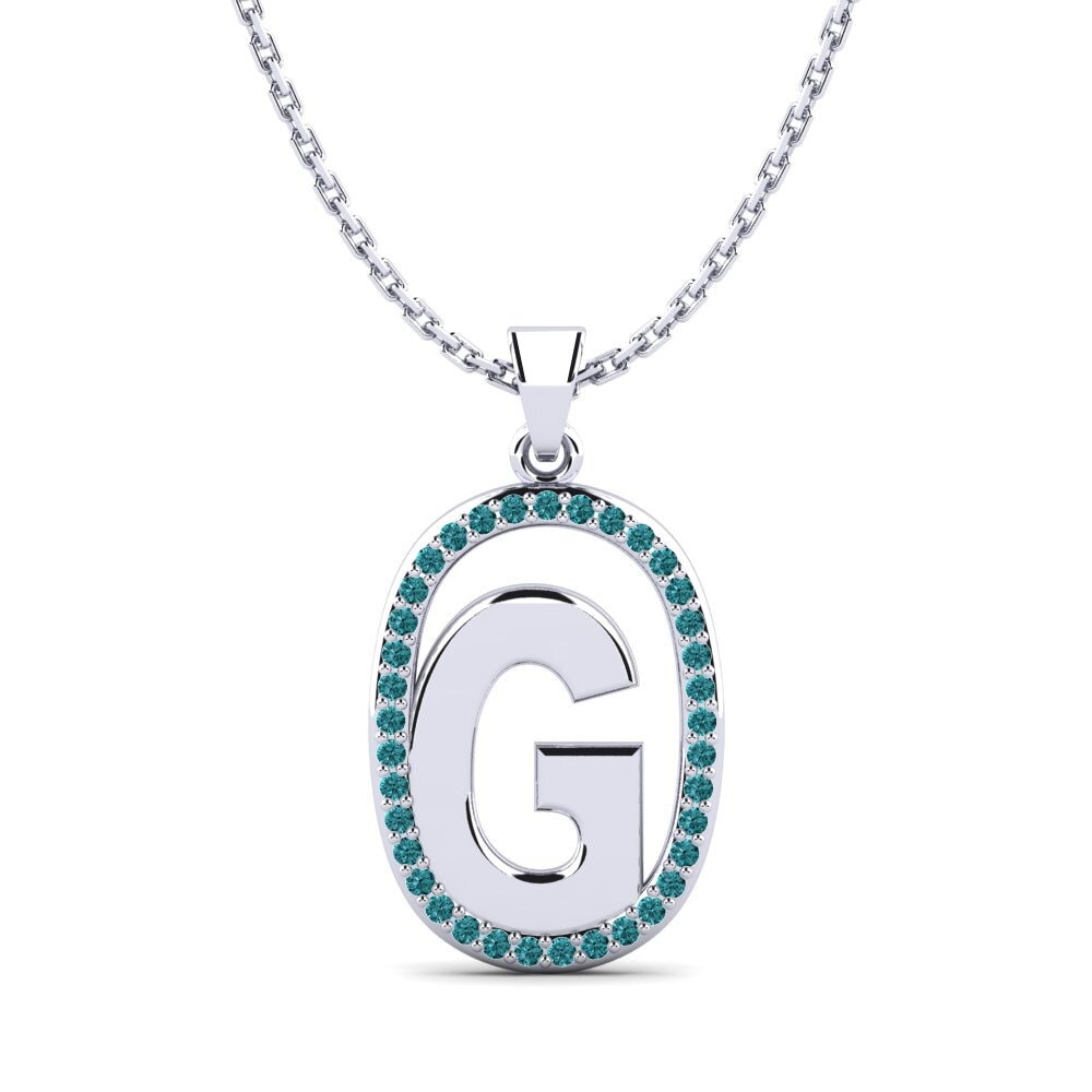Blauer Diamant Damen anhänger Bettye G