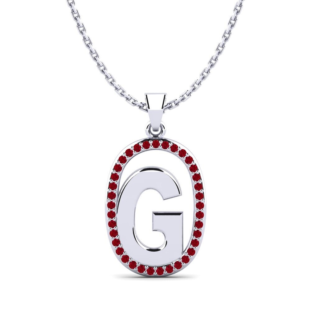 Roter Zirkonia Damen anhänger Bettye G
