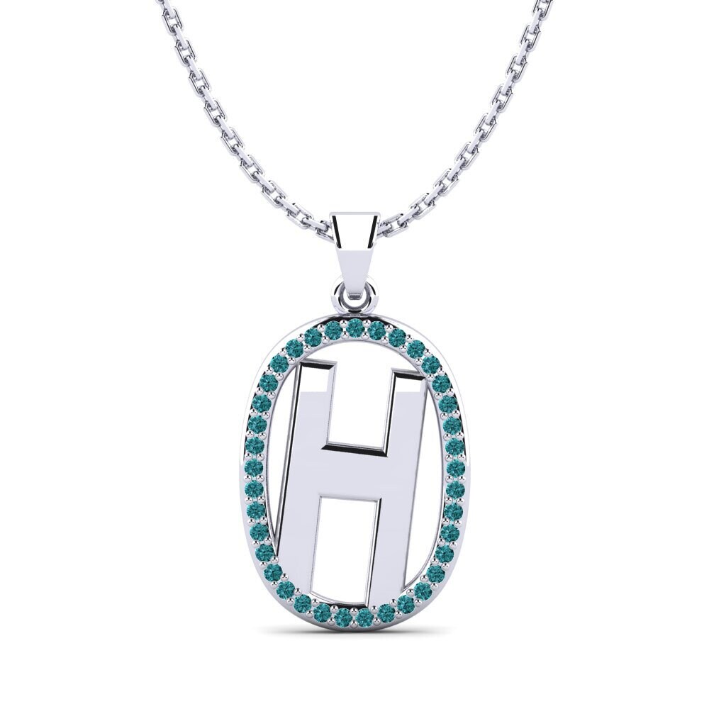 Blauer Diamant Damen anhänger Bettye H
