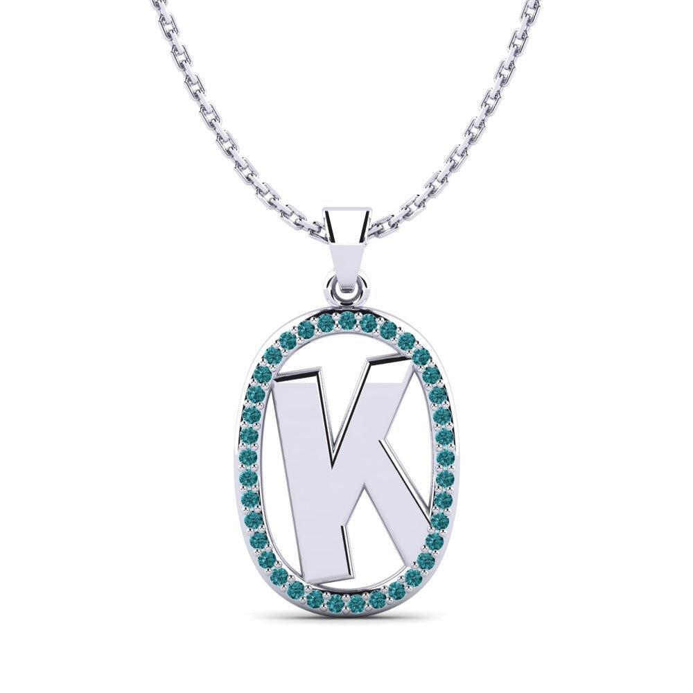 Blauer Diamant Damen anhänger Bettye K