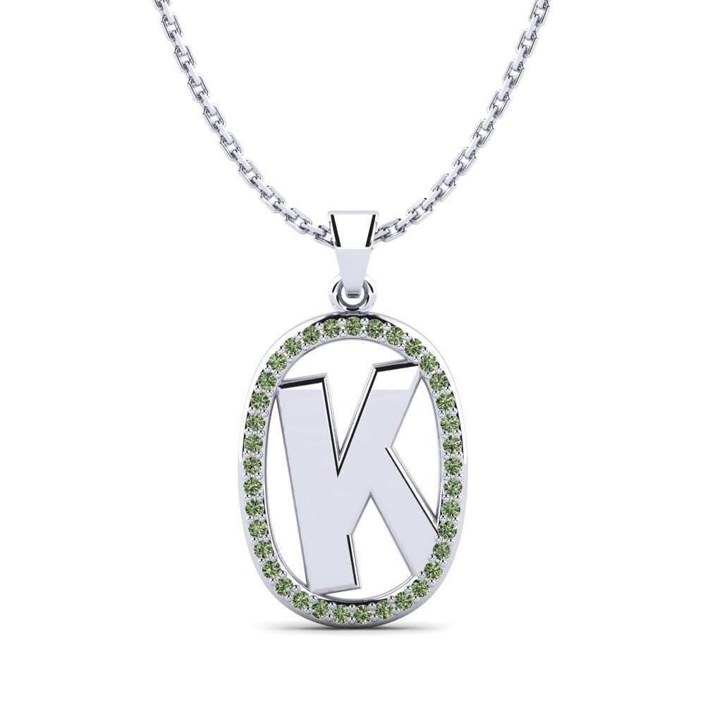 Grüner Diamant Damen anhänger Bettye K