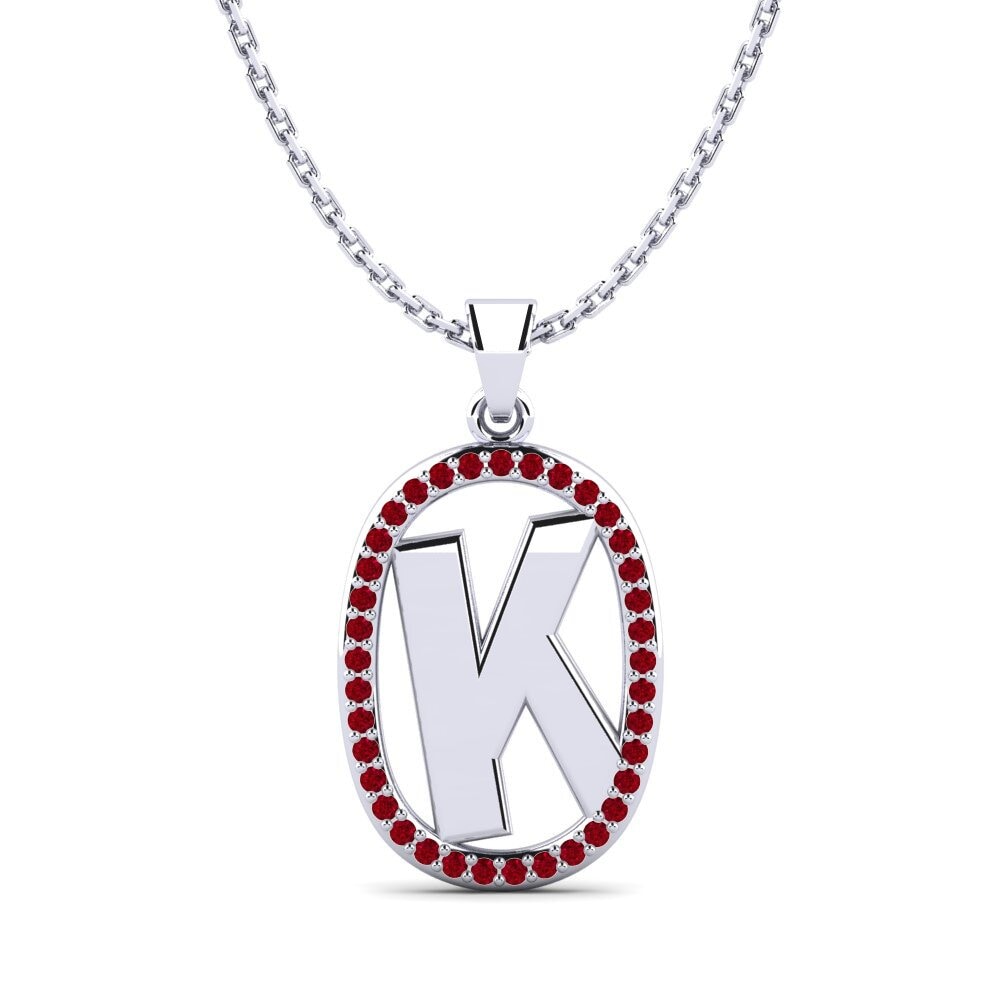 Roter Zirkonia Damen anhänger Bettye K