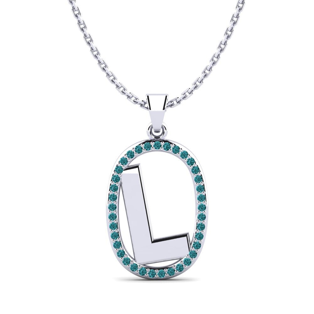 Blauer Diamant Damen anhänger Bettye L