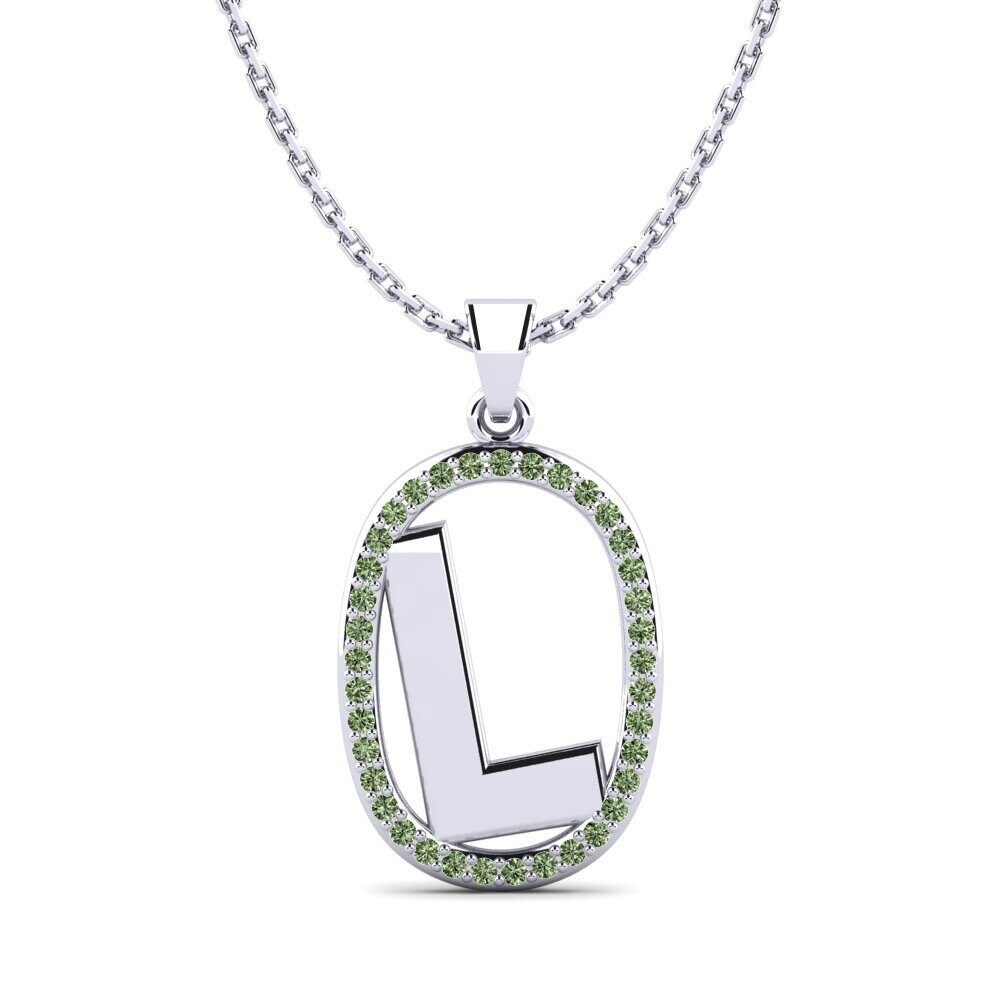 Grüner Diamant Damen anhänger Bettye L